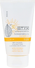 Düfte, Parfümerie und Kosmetik Schützende und pflegende Sonnenmilch mit Kokosöl SPF 30 - Styx Naturcosmetic Sun SPF 30