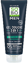 Düfte, Parfümerie und Kosmetik 3in1 Duschgel-Shampoo mit Vetiver - So’Bio Etic MEN 3-in-1 Vetiver Shower Gel