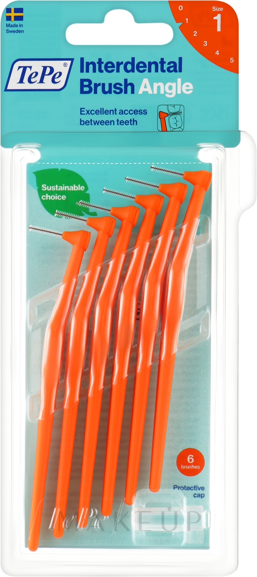 Interdentalbürsten orange 6 St. - Tepe Angle Interdental Brush Orange — Bild 6 St.