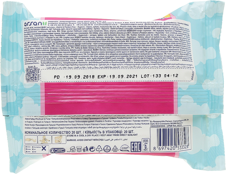 Feuchttücher für Babys - Ultra Compact Angels Wet Wipes Travel Pack — Bild N2