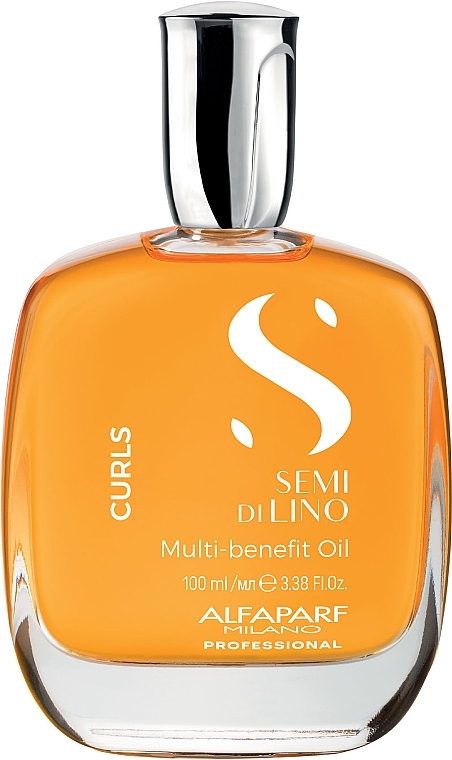 Multifunktionales Öl für lockiges und welliges Haar - Alfaparf Semi Di Lino Curls Multi-Benefit Oil — Bild N1
