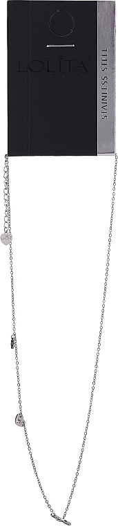 Halskette mit Blume, Unendlichkeitszeichen und Herz silbern - Lolita Accessories — Bild N1