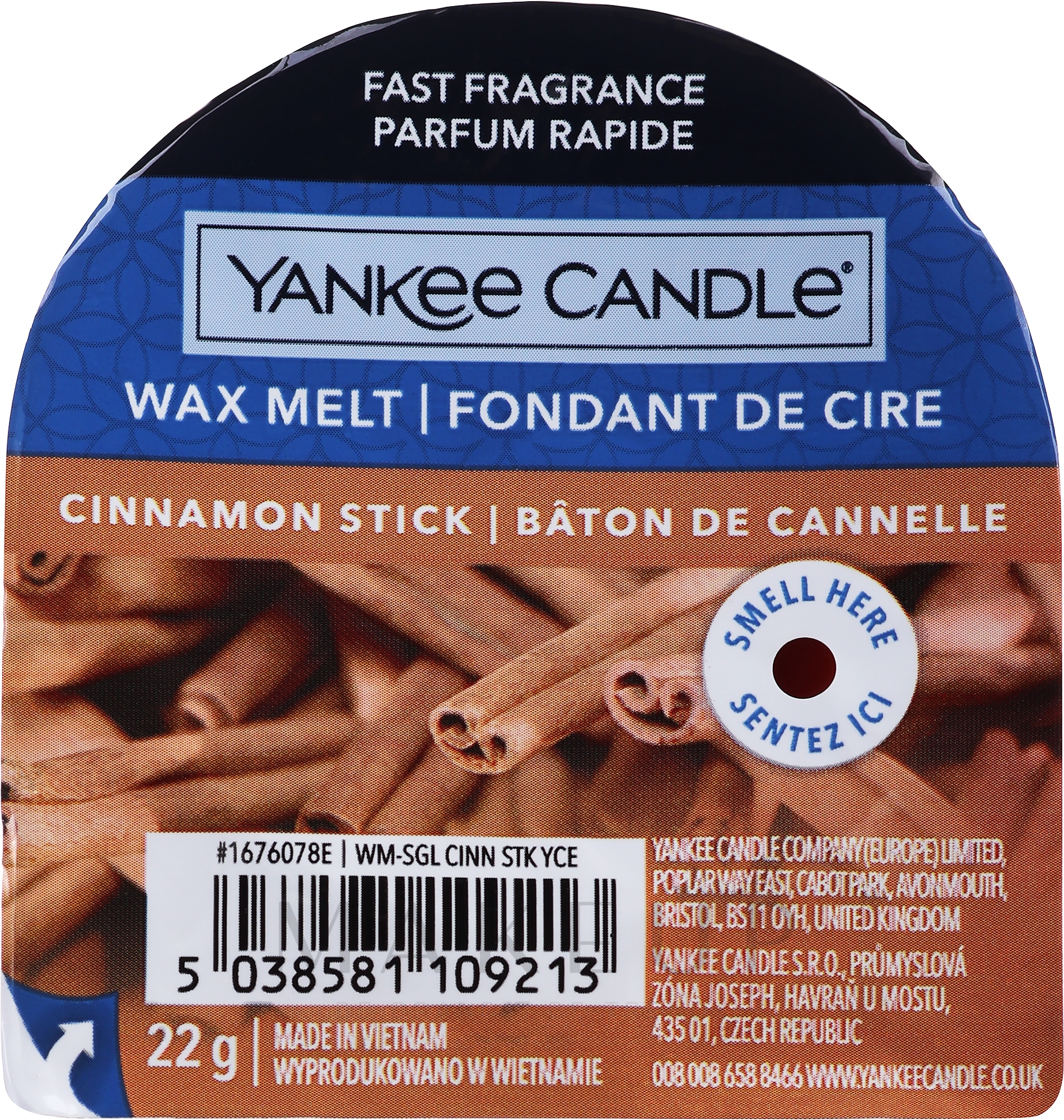 Duftwachs Cinnamon Stick - Yankee Candle Cinnamon Stick Wax Melt — Bild 22 g