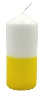 Dekorative Kerze 5.6x12 cm gelb-weiß - Admit — Bild N1