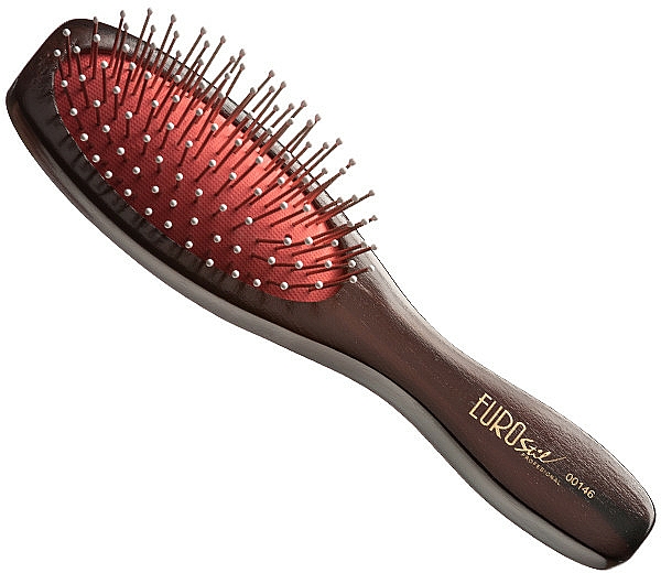 Massage-Haarbürste aus Holz 00146 oval - Eurostil Oval Brush Medium — Bild N1