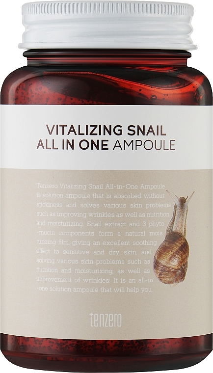 Ampullenserum mit Schneckenschleimextrakt - Tenzero Vitalizing Snail Ampoule — Bild N1