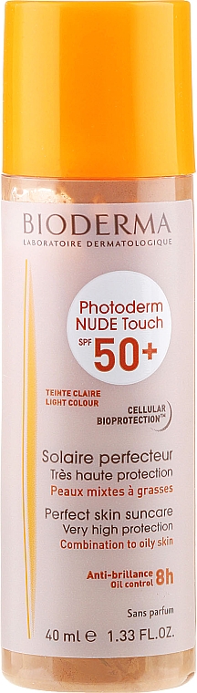 Mineralische Sonnenschutzcreme mit Matt-Effekt - Bioderma Photoderm Nude Touch Perfect Skin Suncare — Bild N3