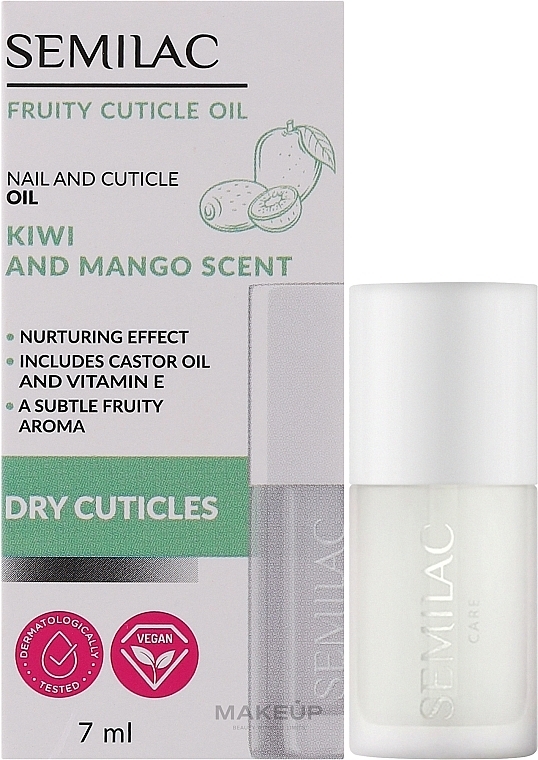 Nagelhautöl Kiwi und Mango - Semilac Fruity Cuticle Oil Kiwi & Mango Scent  — Bild N2