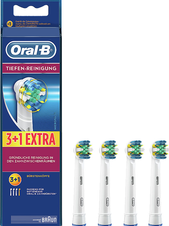 Austauschbare Zahnbürstenköpfe für elektrische Zahnbürste 4 St. - Oral-B Tiefen-Reinigung — Bild N2