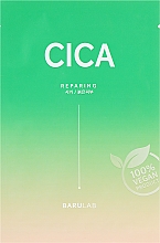 Düfte, Parfümerie und Kosmetik Pflegende und feuchtigkeitsspendende Tuchmaske für das Gesicht mit Centella Asiatica Extrakt - Barulab The Clean Vegan Cica Mask