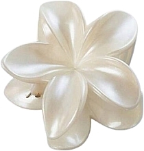 Haarspange Blume SP330, 7,5 x 8 cm, XL, perlweiß - Ecarla — Bild N1