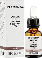 Gesichtsserum mit Koffeinund Ginseng 3% - Bioearth Elementa Tone Caffeine + Ginseng Solution 3% — Bild N4