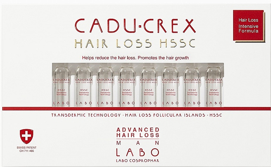 Haarampullen gegen Haarausfall - Labo Cadu-Crex Man Treatment for Advanced Hair Loss HSSC — Bild N1