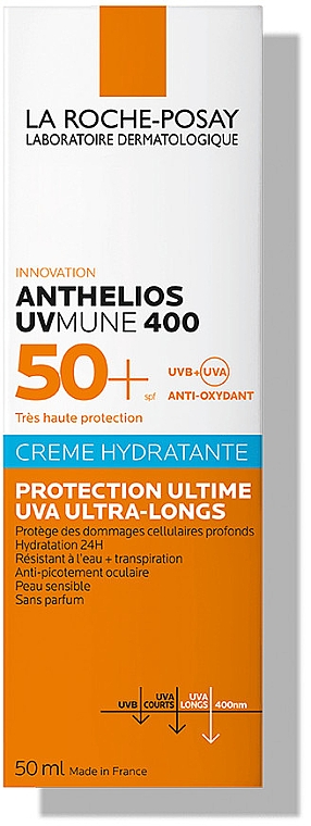 Sonnenschutzcreme SPF50+ - La Roche-Posay Anthelios Anthelios UVMune 400 SPF50+ Hydrating Cream — Bild N2
