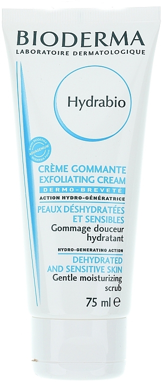 Sanfte exfolierende Gesichtscreme für empfindliche und dehydrierte Haut - Bioderma Hydrabio Exfoliating Cream — Bild N1