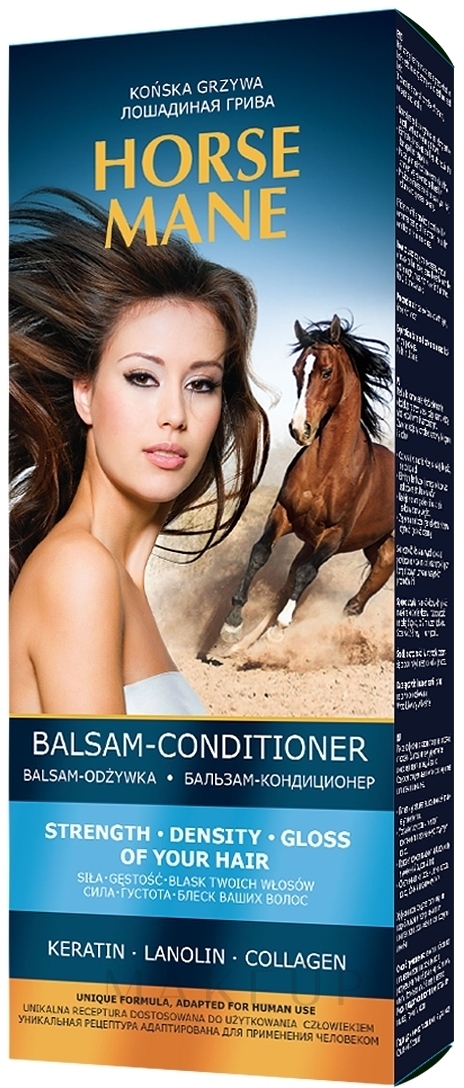 Stärkender Conditioner für mehr Glanz mit Keratin, Lanolin und Kollagen - Pharma Group Horse Mane — Bild 350 ml