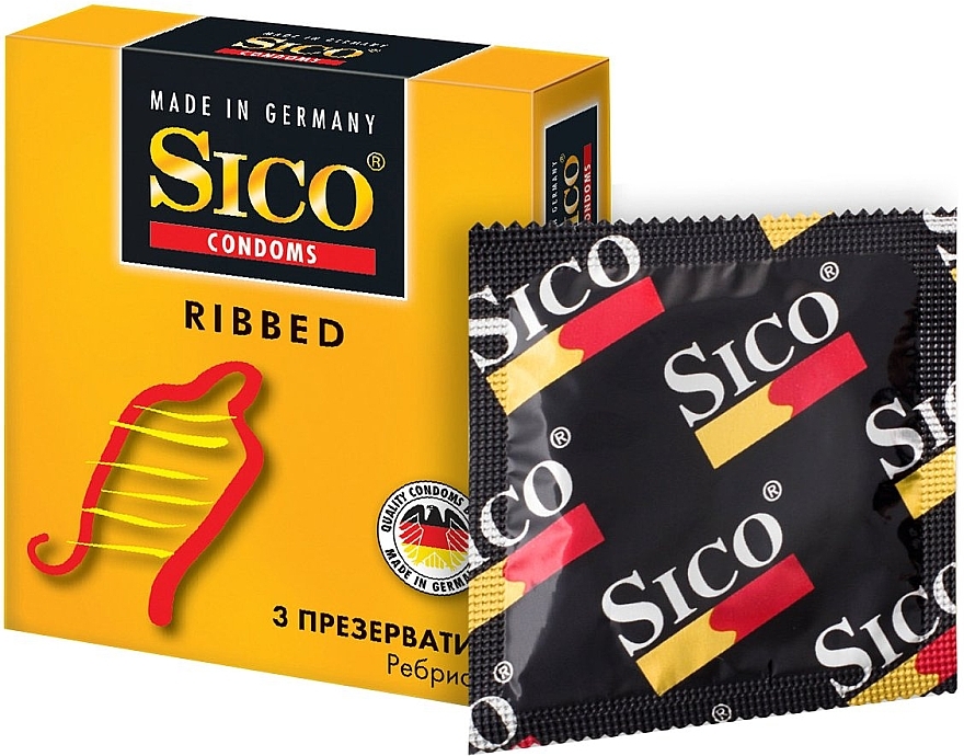 Kondomen Ribbed 3 St. - Sico — Bild N1