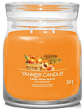 Duftkerze im Glas Farm Fresh Peach mit 2 Dochten - Yankee Candle Singnature — Bild N1