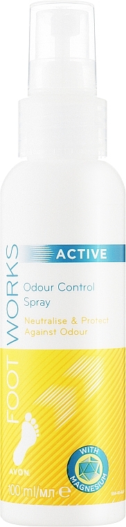 Deo-Fußspray mit Magnesiumsulfat - Avon Foot Works Active Odour Control Spray — Bild N1