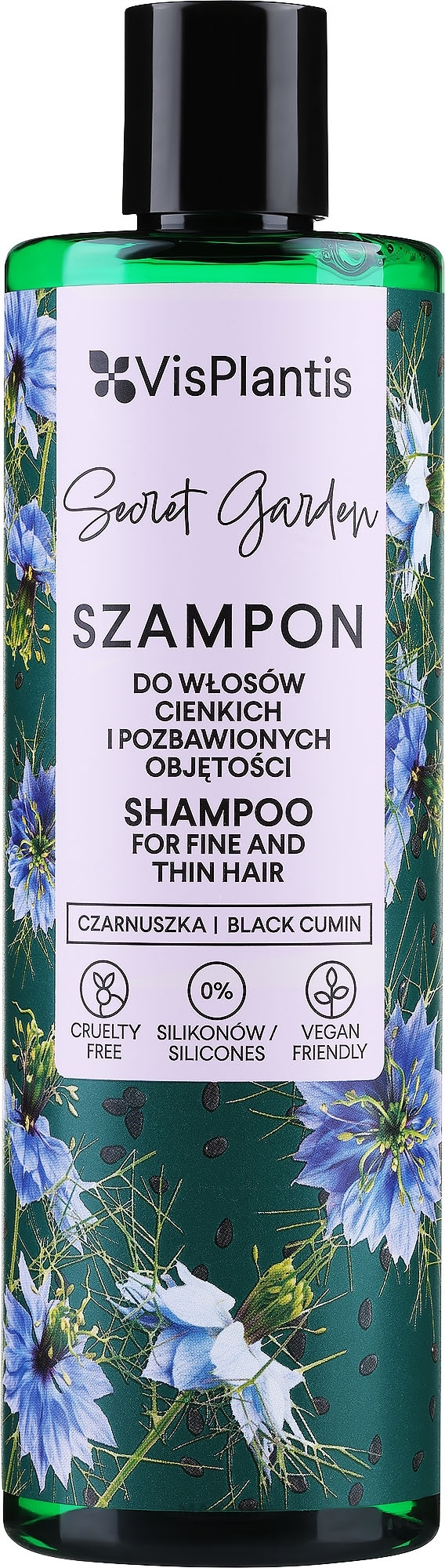 Shampoo für feines, dünnes Haar - Vis Plantis Herbal Vital Care Shampoo Black Cumin Linseed+Cotton Seed — Bild 400 ml