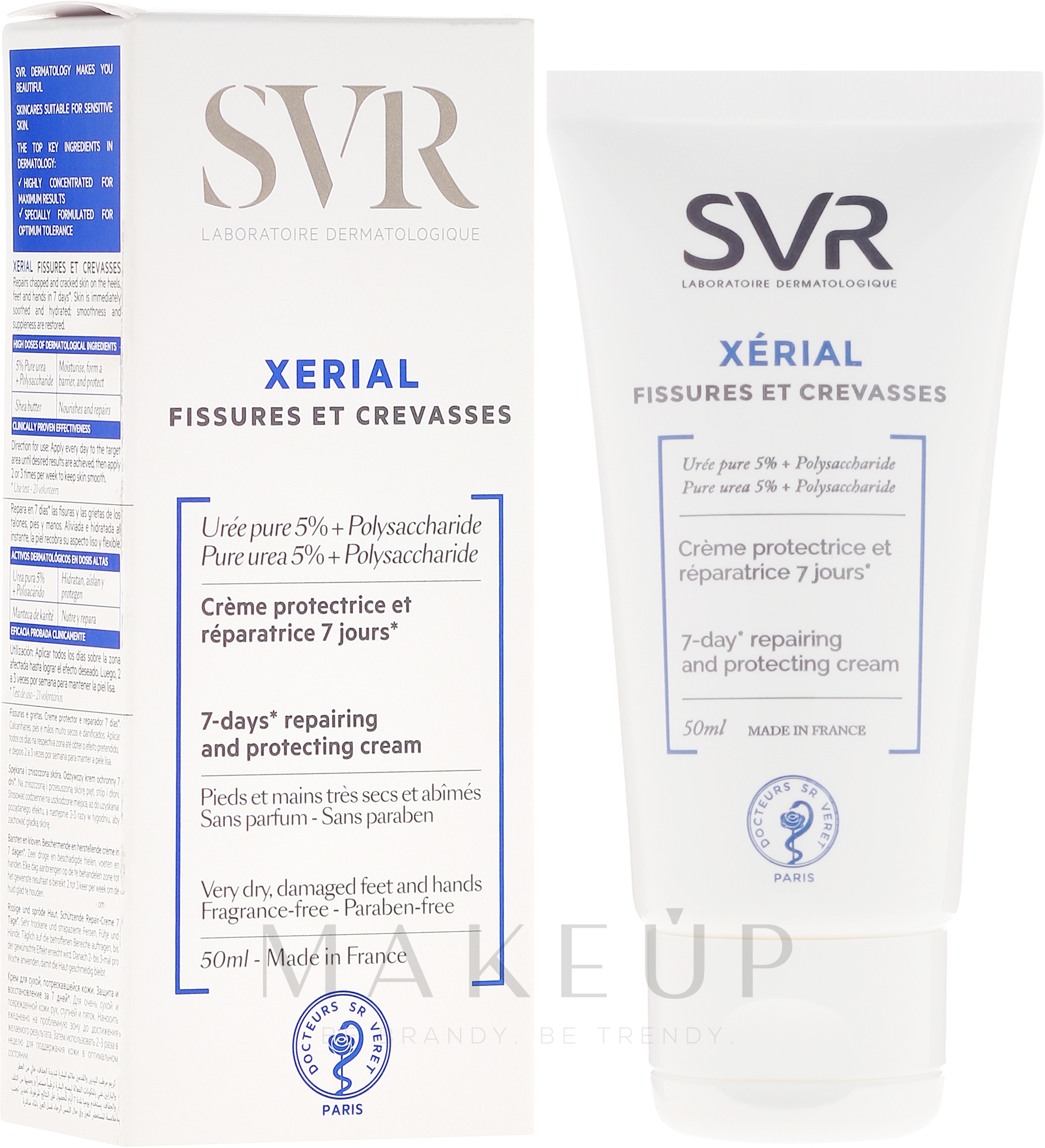 Regenerierende und schützende Fuß- und Handcreme für sehr trockene und rissige Haut - SVR Xerial Chapped & Cracked Skin Cream — Bild 50 ml