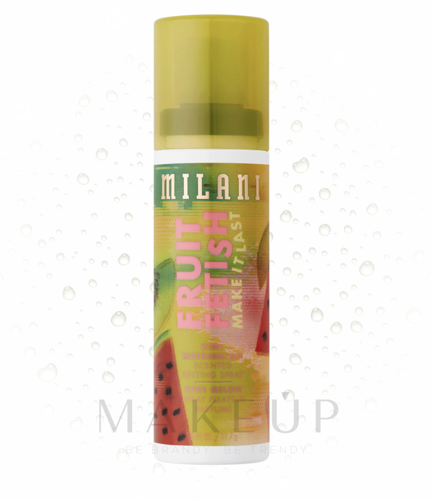 Parfümiertes Make-up Fixierspray - Milani Fruit Fetish Make It Last Setting Spray — Bild Kiwi Watermelon