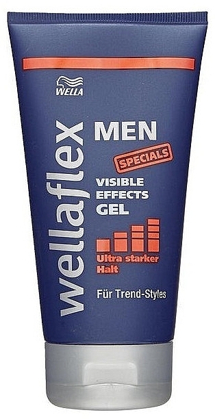 Styling-Gel mit superstarkem Halt für Männerhaar - Wella Wellaflex Men Visible Effects Gel — Bild N1