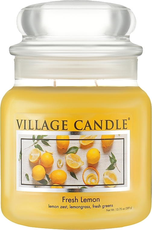 Duftkerze im Glas frische Zitrone - Village Candle Fresh Lemon — Bild N3