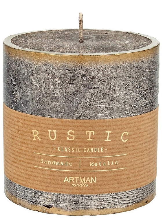 Dekorative Kerze 9x9 cm Zylinder Sekt - Artman Rustic Candle — Bild N1