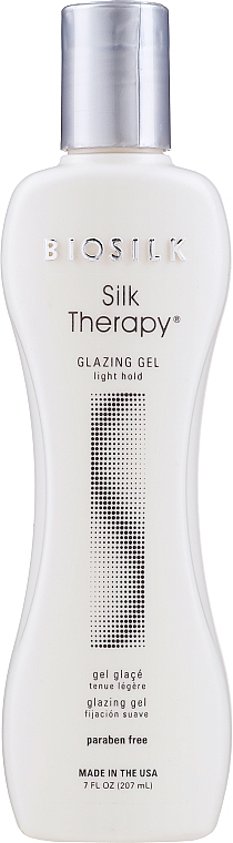 Leichtes und hochglänzendes Haarstyling-Gel mit Seidenextrakt - BioSilk Silk Therapy Glazing Gel — Bild N1