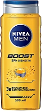 3in1 Duschgel für Körper, Gesicht und Haar - Nivea Men Boost Shower Gel — Bild N2