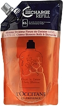 Düfte, Parfümerie und Kosmetik Duschgel - L'Occitane Cherry Blossom Bath & Shower Gel Refill (Doypack) 