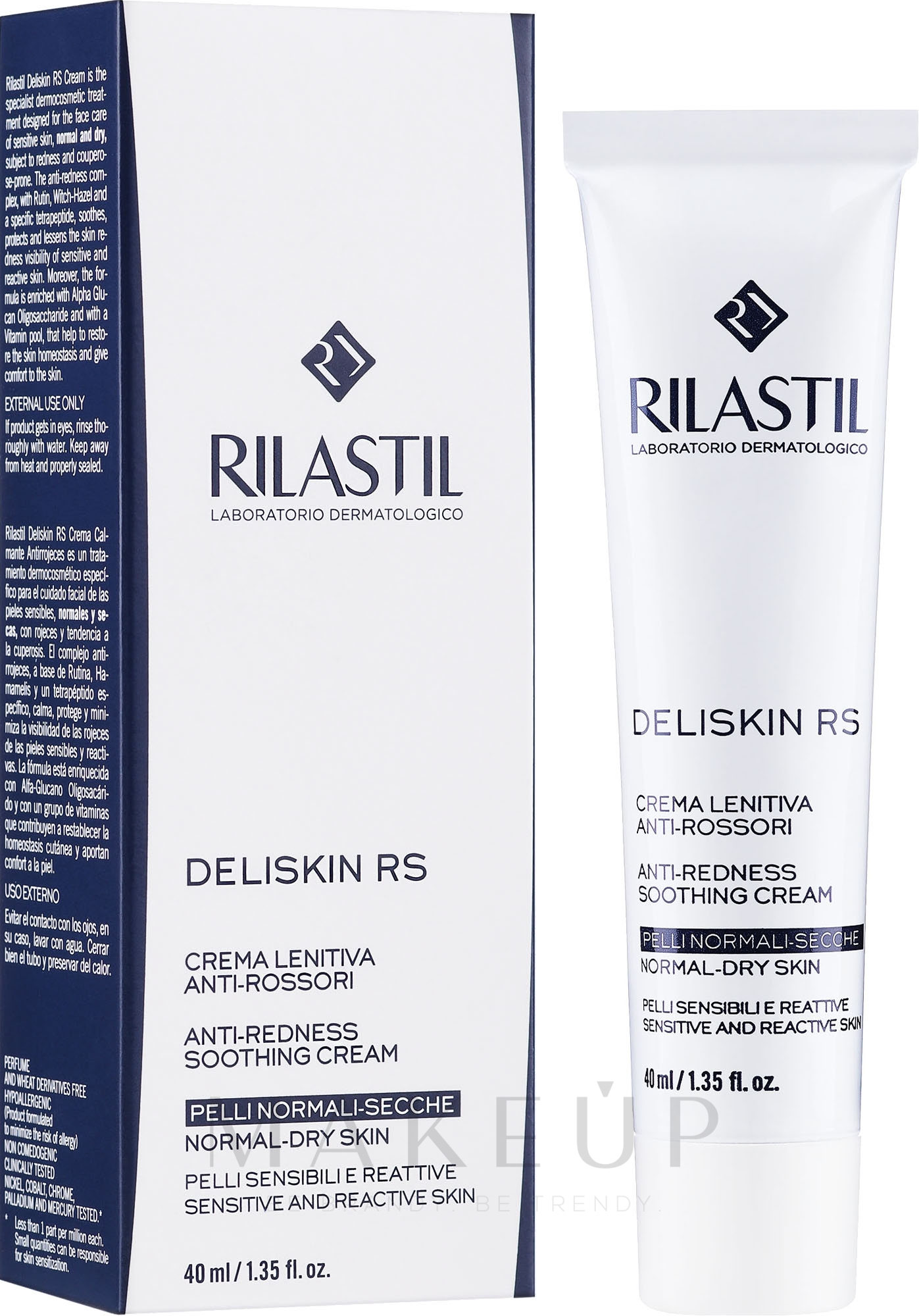 Beruhigende Creme gegen Rötungen - Rilastil Deliskin RS Anti-Redness Soothing Cream — Bild 40 ml