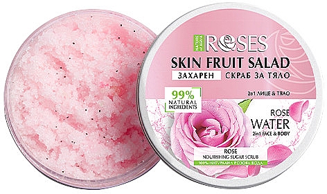 Gesichts- und Körperpeeling Rose - Nature of Agiva Roses Skin Fruit Salad Rose Nourishing Sugar Scrub — Bild N1