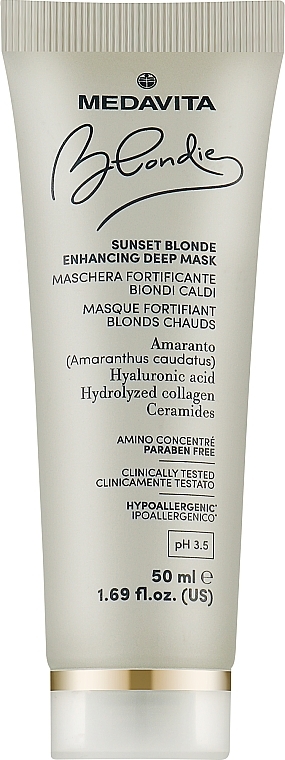 Maske für kühle Blondtöne - Medavita Blondie Ice Blonde Enhancing Deep Mask — Bild N1