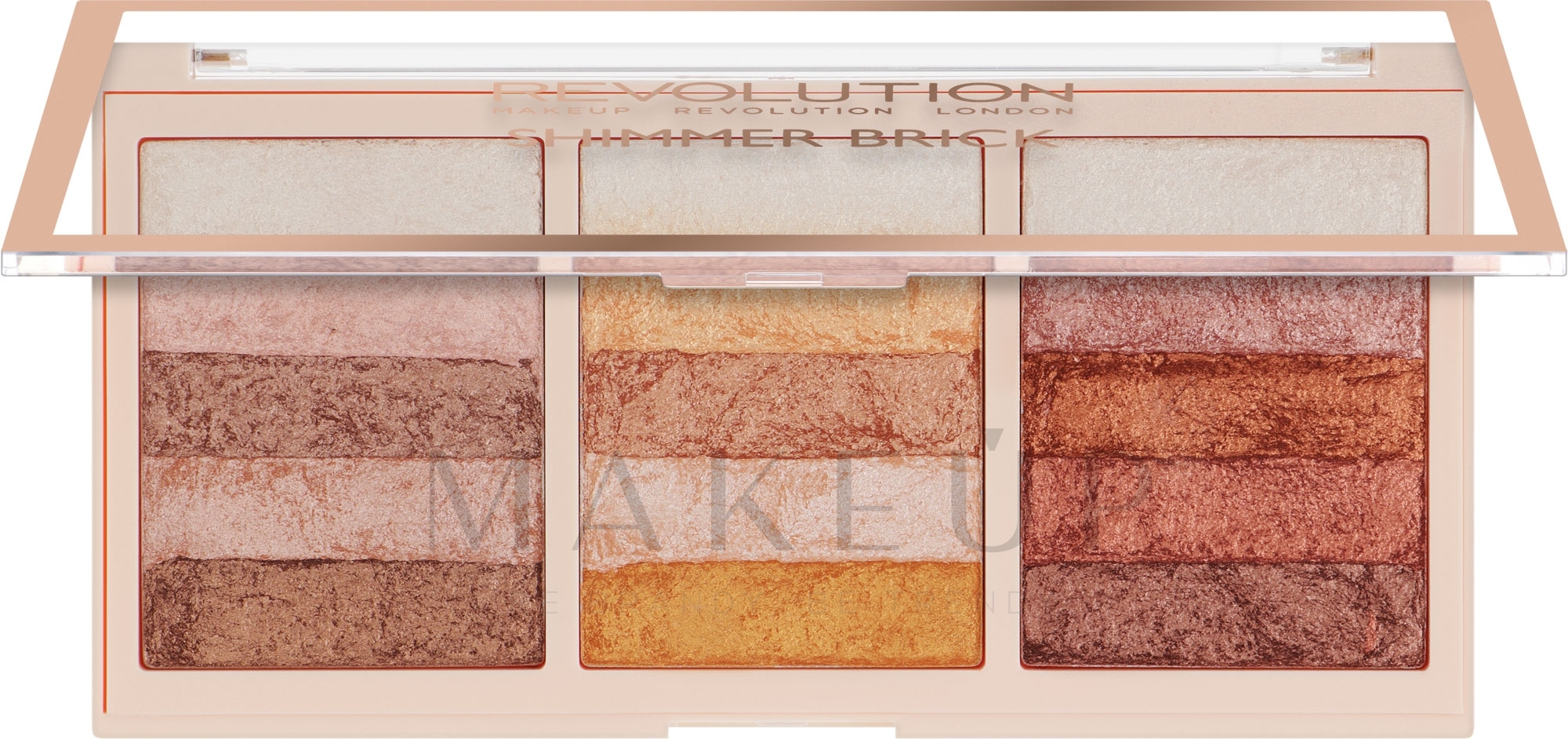 Schimmer-Palette - Makeup Revolution Shimmer Brick Palette — Bild 12 g