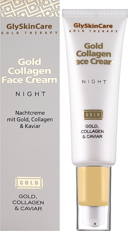 Regenerierende und feuchtigkeitsspendende Nachtcreme mit Kollagen, 24 Karat Gold und Kaviar - GlySkinCare Gold Collagen Night Face Cream — Bild N2