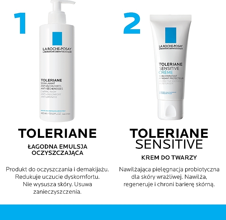 Gesichtspflegeset - La Roche-Posay Toleriane (Creme-Gel/400 ml + Creme/40 ml) — Bild N5