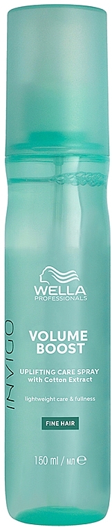 Haarspray für mehr Volumen mit Baumwollextrakt - Wella Professionals Invigo Volume Boost Uplifting Care Spray — Bild N1