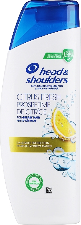 Erfrischendes Anti-Schuppen Shampoo für fettiges Haar mit Zitrusduft - Head & Shoulders Citrus Fresh Shampoo — Bild N1