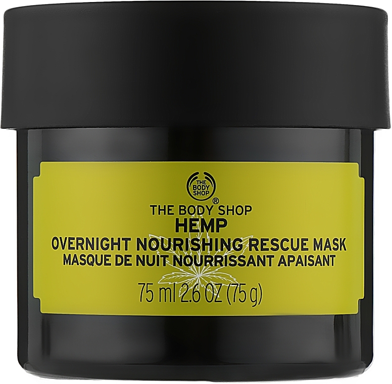 Pflegende Nachtmaske mit Hanfsamenöl - The Body Shop Hemp Overnight Nourishing Rescue Mask — Bild N1