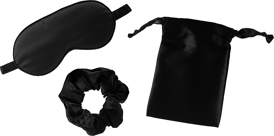 Schlafset schwarz - Yeye (Schlafmaske 1 St. + Haarband 1 St. + Aufbewahrungstasche 1 St.) — Bild N1