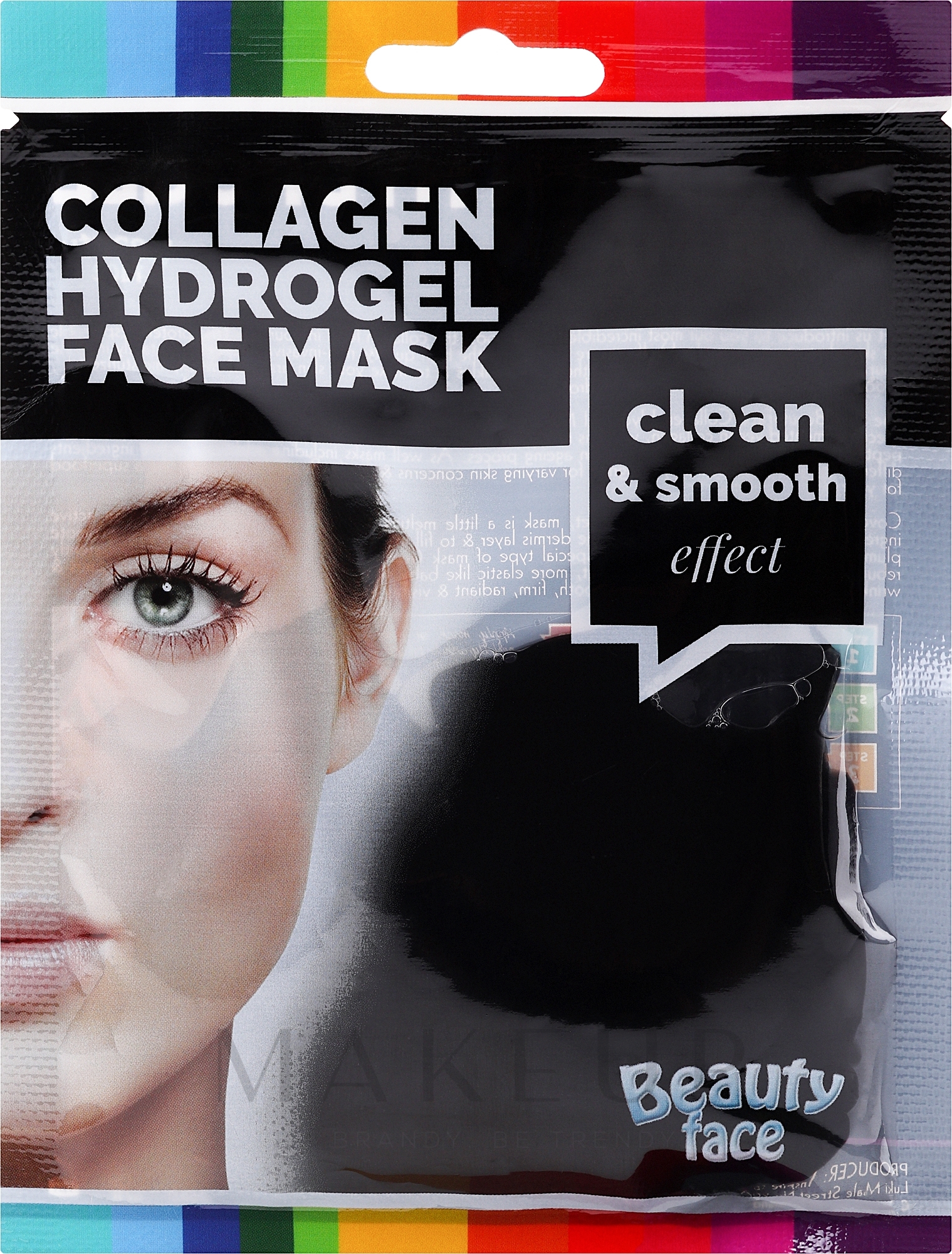 Antibakterielle Gesichtsmaske mit Kollagen - Beauty Face Collagen Hydrogel Mask — Bild 60 g