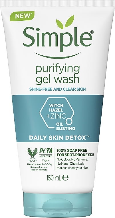 Reinigendes Waschgel - Simple Daily Skin Detox Purifying Gel Wash — Bild N2