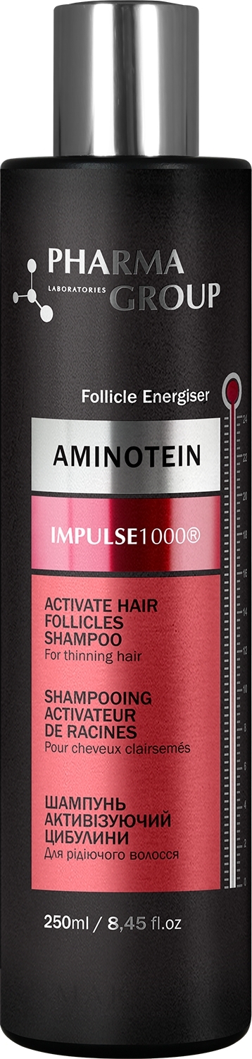 Shampoo Aktivierung der Haarfollikel - Pharma Group Laboratories Aminotein + Impulse 1000 Shampoo — Bild 250 ml