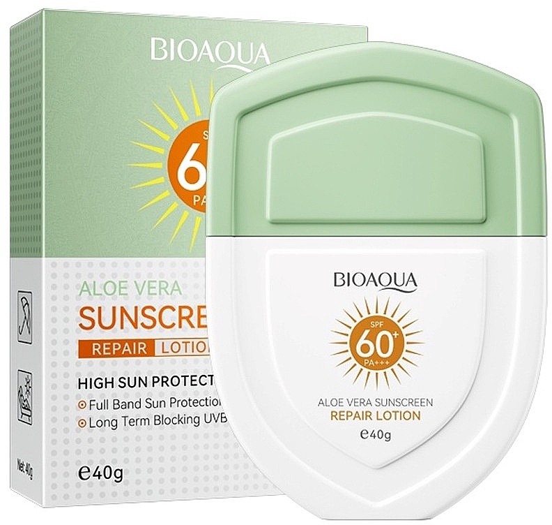 Sonnenschutzlotion mit Aloe Vera-Extrakt - Bioaqua Aloe Vera Sunscreen Repair Lotion SPF60+  — Bild N1