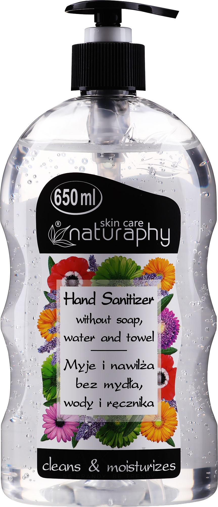 Antibakterielles Händedesinfektionsgel - Naturaphy Hand Sanitizer Hygiene Gel — Bild 650 ml