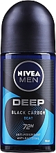 Düfte, Parfümerie und Kosmetik Deo Roll-on - Nivea Men Deep Black Carbon Roll-On