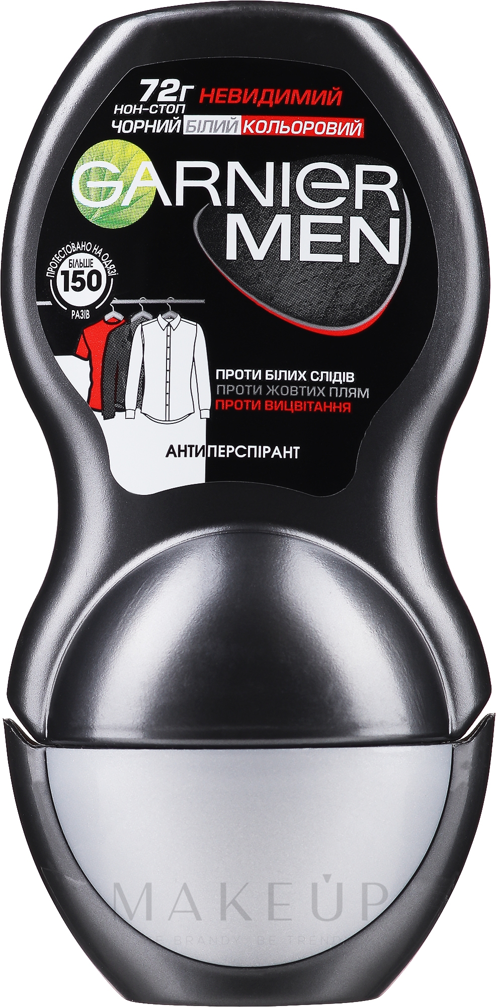 Deo Roll-on Antitranspirant - Garnier Mineral Men Deodorant Invisible 72h — Bild 50 ml