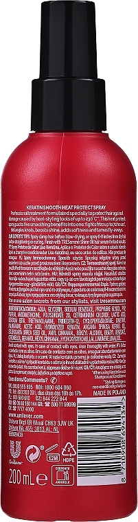 Haarspray - Tresemme Keratin Smooth Heat Protection Shine Spray — Bild N2